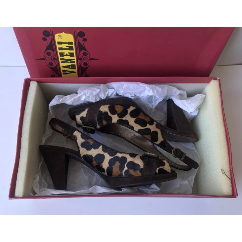 Vaneli Leopard Print Mod Retro Heels - image 8